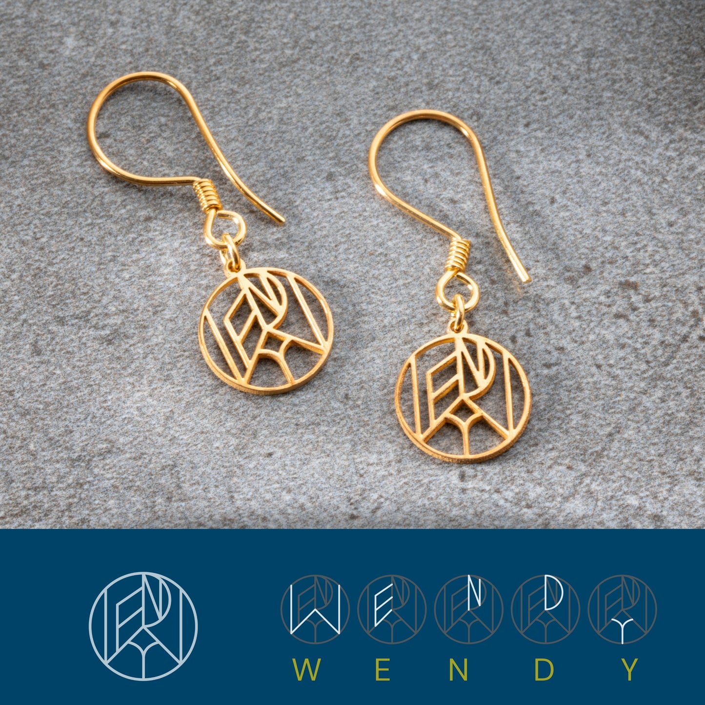 Personalized Name Logo Earrings